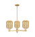 Arcadia Three Light Pendant in Satin Gold (405|716-3CR-SG-G460-7ME)