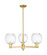 Arcadia Three Light Pendant in Satin Gold (405|716-3CR-SG-G458-7CL)