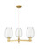 Arcadia Three Light Pendant in Satin Gold (405|716-3CR-SG-G457-6CL)