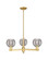 Arcadia Three Light Pendant in Satin Gold (405|716-3CR-SG-G1213-6SM)