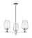 Arcadia Three Light Flush Mount in Polished Nickel (405|716-3CR-PN-G457-6CL)