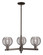 Arcadia Three Light Pendant in Oil Rubbed Bronze (405|716-3CR-OB-G1213-6SM)