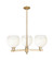 Arcadia Three Light Pendant in Champagne Bronze (405|716-3CR-CB-G483-8OP)