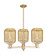 Arcadia Three Light Pendant in Champagne Bronze (405|716-3CR-CB-G460-7ME)