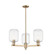 Arcadia Three Light Pendant in Champagne Bronze (405|716-3CR-CB-G460-7CL)