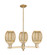 Arcadia Three Light Pendant in Champagne Bronze (405|716-3CR-CB-G459-6ME)