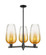 Arcadia Three Light Pendant in Matte Black (405|716-3CR-BK-G484-7AM)