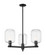 Arcadia Three Light Pendant in Matte Black (405|716-3CR-BK-G460-7CL)