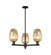 Arcadia Three Light Pendant in Matte Black (405|716-3CR-BK-G457-6ME)
