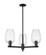 Arcadia Three Light Pendant in Matte Black (405|716-3CR-BK-G457-6CL)