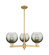 Arcadia Three Light Pendant in Brushed Brass (405|716-3CR-BB-G483-8SL)