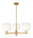Arcadia Three Light Pendant in Brushed Brass (405|716-3CR-BB-G483-8OP)