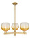 Arcadia Three Light Pendant in Brushed Brass (405|716-3CR-BB-G483-8AM)