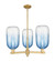 Arcadia Three Light Pendant in Brushed Brass (405|716-3CR-BB-G482-7SB)