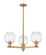 Arcadia Three Light Pendant in Brushed Brass (405|716-3CR-BB-G458-7CL)