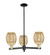Arcadia Three Light Pendant in Black Antique Brass (405|716-3CR-BAB-G459-6ME)