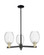 Arcadia Three Light Pendant in Black Antique Brass (405|716-3CR-BAB-G459-6CL)