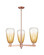Arcadia Three Light Pendant in Antique Copper (405|716-3CR-AC-G480-6AM)