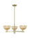 Arcadia Three Light Pendant in Antique Brass (405|716-3CR-AB-NBD2-75-NAT)