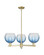 Arcadia Three Light Pendant in Antique Brass (405|716-3CR-AB-G483-8SB)