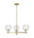 Arcadia Three Light Pendant in Antique Brass (405|716-3CR-AB-G1213-6CL)