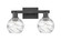 Arcadia Two Light Bath Vanity in Matte Black (405|716-2W-BK-G1213-6CL)