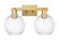 Arcadia Two Light Bath Vanity in Brushed Brass (405|716-2W-BB-G458-7CL)