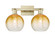 Arcadia Two Light Bath Vanity in Antique Brass (405|716-2W-AB-G483-8AM)