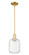 Arcadia One Light Mini Pendant in Satin Gold (405|716-1S-SG-G460-7CL)