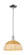 Arcadia One Light Mini Pendant in Polished Chrome (405|716-1S-PC-NBD2-12-NAT)