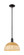 Arcadia One Light Mini Pendant in Matte Black (405|716-1S-BK-NBD2-12-NAT)