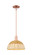 Arcadia One Light Mini Pendant in Antique Copper (405|716-1S-AC-NBD2-12-NAT)