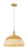 Arcadia One Light Mini Pendant in Champagne Bronze (405|716-1P-CB-NBD2-16-NAT)