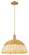 Arcadia One Light Mini Pendant in Brushed Brass (405|716-1P-BB-NBD2-16-NAT)