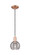 Arcadia One Light Mini Pendant in Antique Copper (405|716-1P-AC-G1213-6SM)
