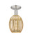 Arcadia One Light Semi-Flush Mount in Brushed Satin Nickel (405|716-1C-SN-G459-6ME)