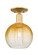 Arcadia One Light Semi-Flush Mount in Satin Gold (405|716-1C-SG-G483-8AM)