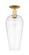 Arcadia One Light Semi-Flush Mount in Satin Gold (405|716-1C-SG-G456-8CL)