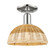 Arcadia One Light Semi-Flush Mount in Polished Nickel (405|716-1C-PN-NBD2-9-NAT)