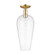 Arcadia One Light Semi-Flush Mount in Polished Chrome (405|716-1C-PC-G456-8CL)