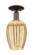 Arcadia One Light Semi-Flush Mount in Oil Rubbed Bronze (405|716-1C-OB-G457-6ME)