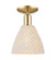 Arcadia One Light Semi-Flush Mount in Champagne Bronze (405|716-1C-CB-NBD-75-NAT)