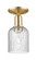 Arcadia One Light Semi-Flush Mount in Champagne Bronze (405|716-1C-CB-G559-5SDY)
