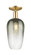 Arcadia One Light Semi-Flush Mount in Champagne Bronze (405|716-1C-CB-G484-7SL)