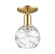 Arcadia One Light Semi-Flush Mount in Champagne Bronze (405|716-1C-CB-G1213-6CL)