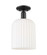 Arcadia One Light Semi-Flush Mount in Matte Black (405|716-1C-BK-G559-8GWH)