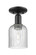 Arcadia One Light Semi-Flush Mount in Matte Black (405|716-1C-BK-G559-5SDY)