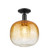 Arcadia One Light Semi-Flush Mount in Matte Black (405|716-1C-BK-G481-10AM)