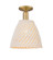 Arcadia One Light Semi-Flush Mount in Brushed Brass (405|716-1C-BB-NBD-9-NAT)