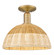 Arcadia One Light Semi-Flush Mount in Brushed Brass (405|716-1C-BB-NBD2-12-NAT)